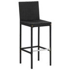 vidaXL Sgabello da Bar Seduta con Cuscini Sgabello da Isola per Cucina Pub Polyrattan