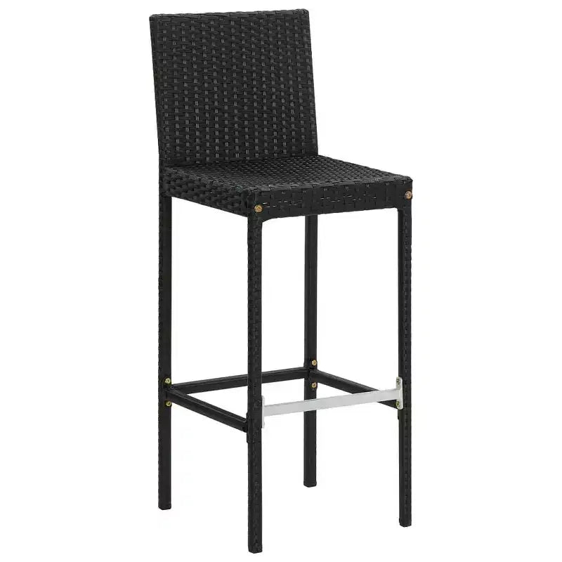 vidaXL Sgabello da Bar Seduta con Cuscini Sgabello da Isola per Cucina Pub Polyrattan