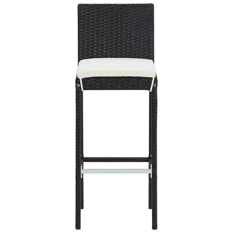 vidaXL Sgabello da Bar Seduta con Cuscini Sgabello da Isola per Cucina Pub Polyrattan