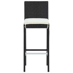 vidaXL Sgabello da Bar Seduta con Cuscini Sgabello da Isola per Cucina Pub Polyrattan