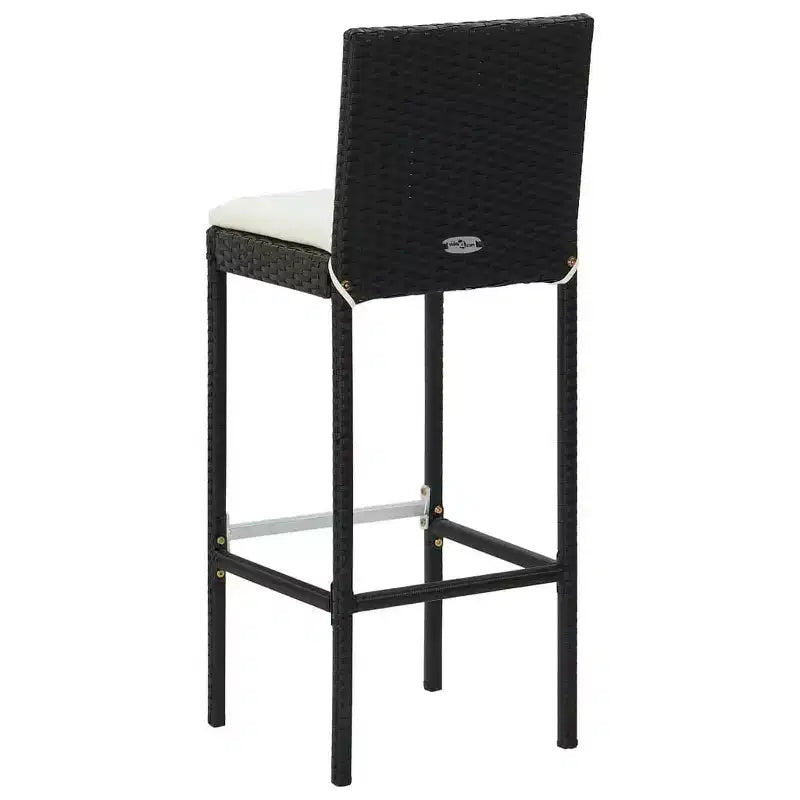 vidaXL Sgabello da Bar Seduta con Cuscini Sgabello da Isola per Cucina Pub Polyrattan
