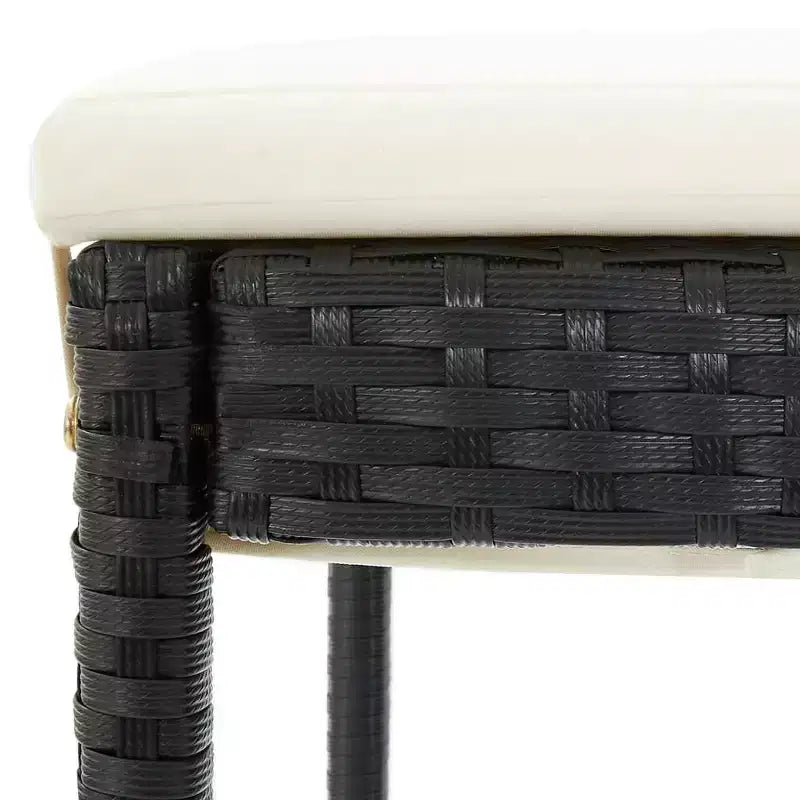 vidaXL Sgabello da Bar Seduta con Cuscini Sgabello da Isola per Cucina Pub Polyrattan