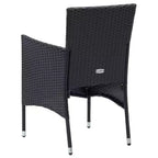 vidaXL 4x Sedie da Giardino Polirattan Esterno Balcone Cena Vari Colori