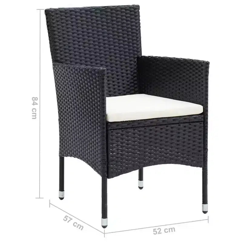 vidaXL 4x Sedie da Giardino Polirattan Esterno Balcone Cena Vari Colori