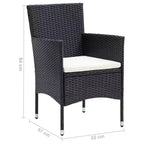 vidaXL 4x Sedie da Giardino Polirattan Esterno Balcone Cena Vari Colori