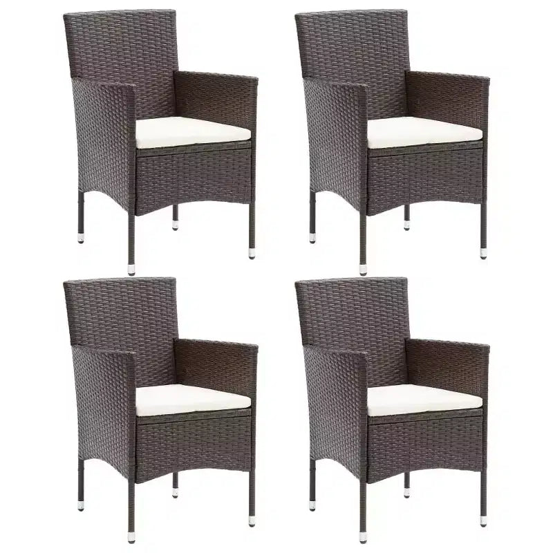 vidaXL 4x Sedie da Giardino Polirattan Esterno Balcone Cena Vari Colori