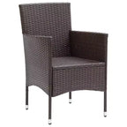 vidaXL 4x Sedie da Giardino Polirattan Esterno Balcone Cena Vari Colori