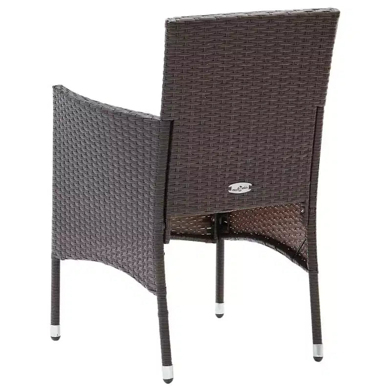 vidaXL 4x Sedie da Giardino Polirattan Esterno Balcone Cena Vari Colori