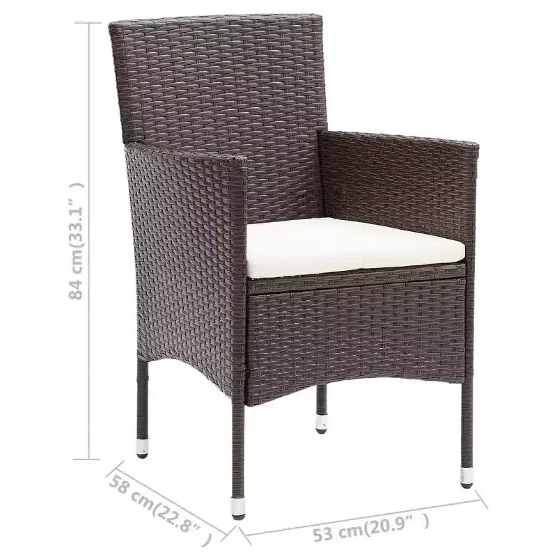 vidaXL 4x Sedie da Giardino Polirattan Esterno Balcone Cena Vari Colori