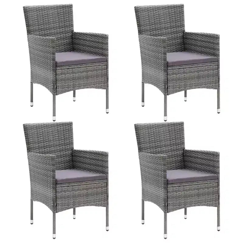 vidaXL 4x Sedie da Giardino Polirattan Esterno Balcone Cena Vari Colori