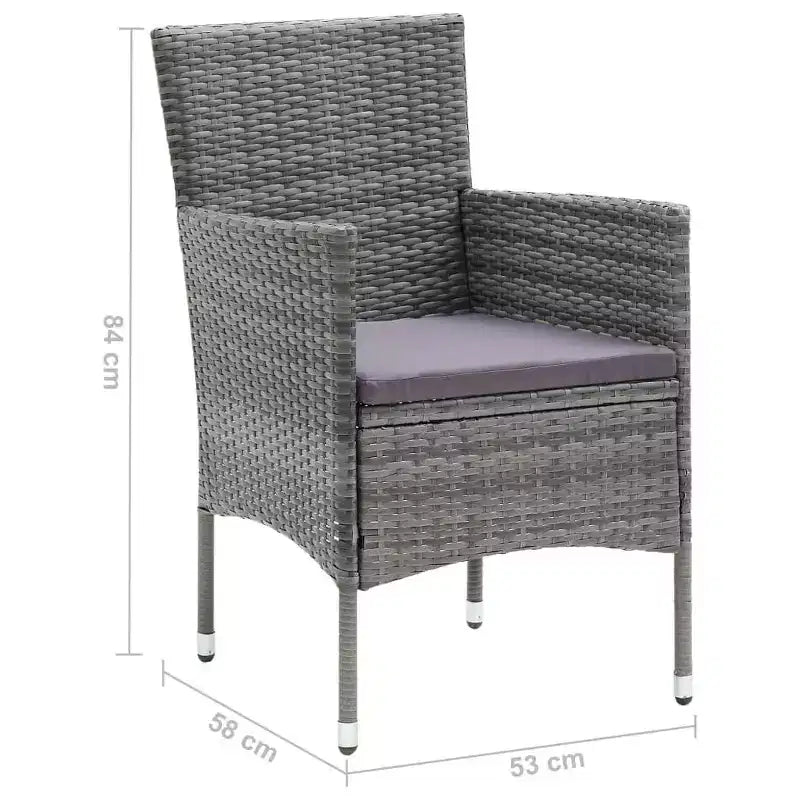 vidaXL 4x Sedie da Giardino Polirattan Esterno Balcone Cena Vari Colori
