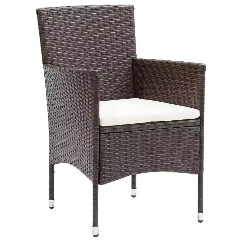 vidaXL 4x Sedie da Giardino Polirattan Esterno Balcone Cena Vari Colori