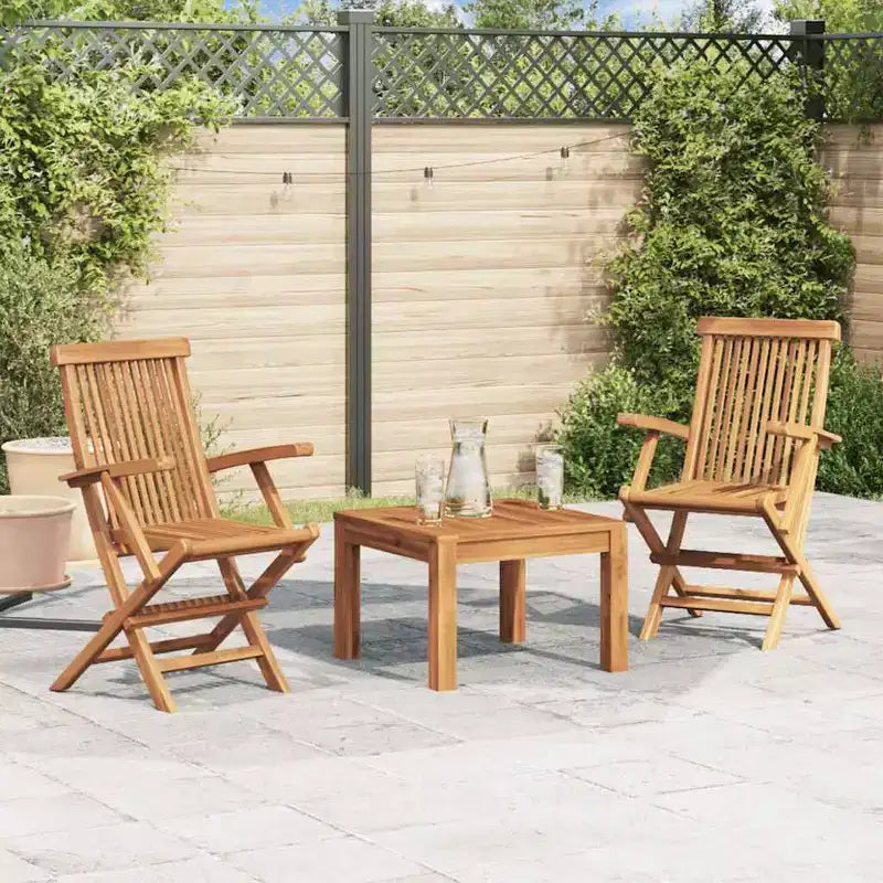 vidaXL Set di 6 Sedie da Giardino in Legno Massello di Teak Standard Pieghevole
