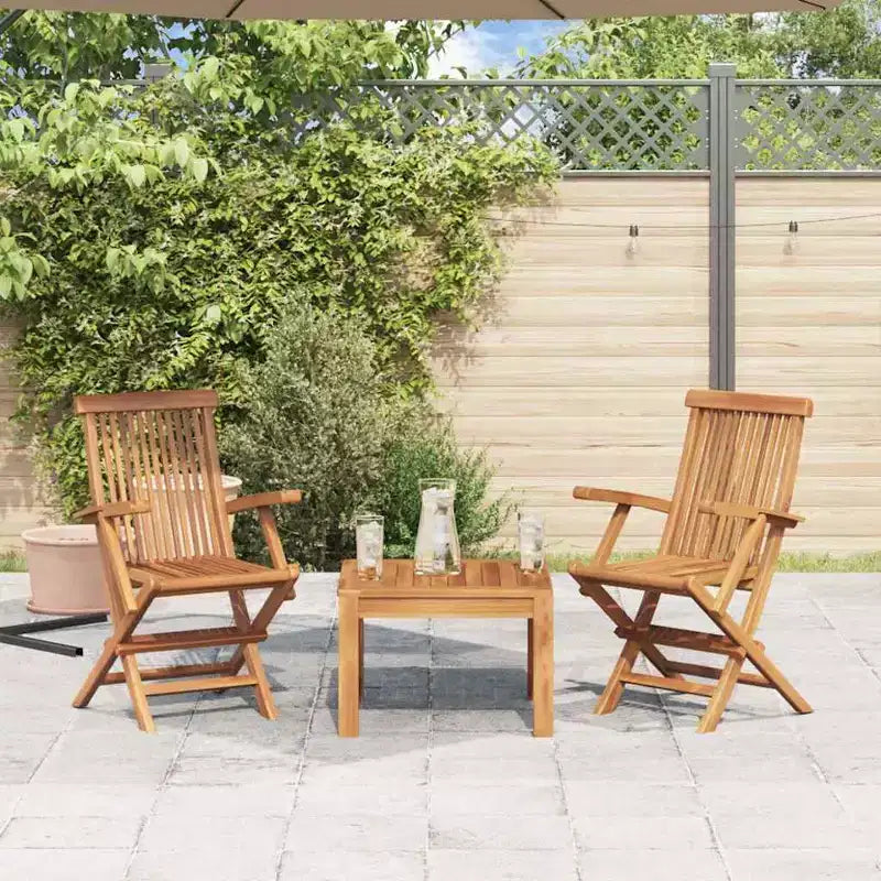 vidaXL Set di 6 Sedie da Giardino in Legno Massello di Teak Standard Pieghevole