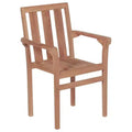 vidaXL 2/4/6/8x Solid Wood Teak Patio Chairs Garden Outdoor Furniture Seat