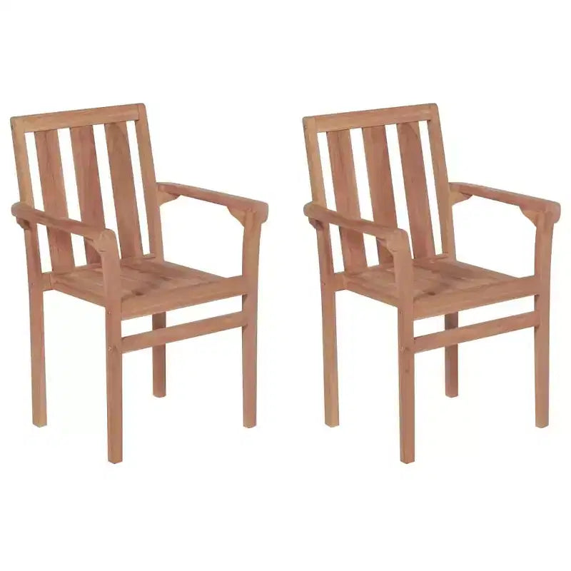 vidaXL 2/4/6/8x Solid Wood Teak Patio Chairs Garden Outdoor Furniture Seat