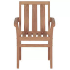 vidaXL 2/4/6/8x Solid Wood Teak Patio Chairs Garden Outdoor Furniture Seat