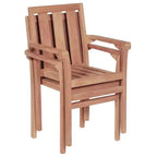 vidaXL 2/4/6/8x Solid Wood Teak Patio Chairs Garden Outdoor Furniture Seat
