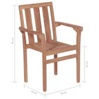 vidaXL 2/4/6/8x Solid Wood Teak Patio Chairs Garden Outdoor Furniture Seat