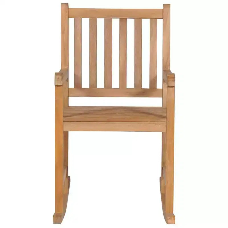 vidaXL Sedia a Dondolo da Esterno con Cuscino in Legno Massello di Teak