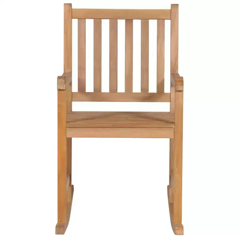 vidaXL Sedia a Dondolo da Esterno con Cuscino in Legno Massello di Teak