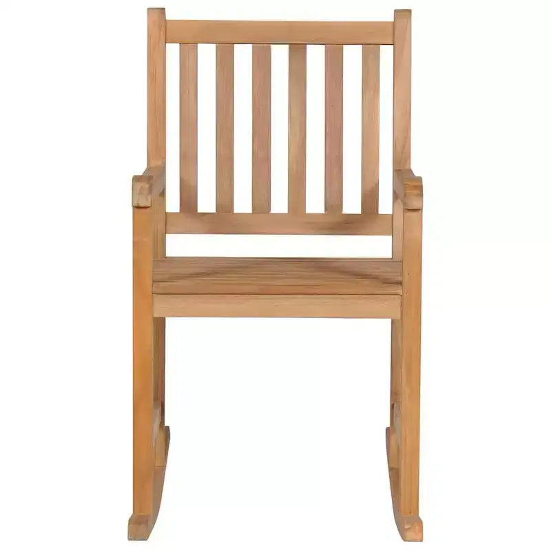 vidaXL Sedia a Dondolo da Esterno con Cuscino in Legno Massello di Teak
