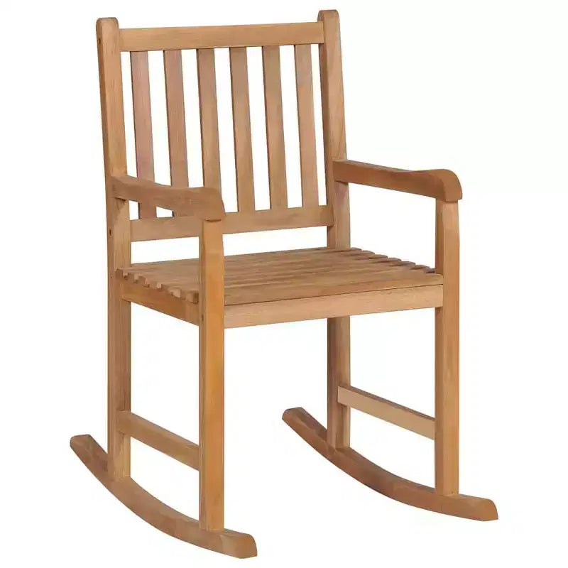 vidaXL Sedia a Dondolo da Esterno con Cuscino in Legno Massello di Teak