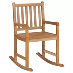 vidaXL Rocking Chair Outdoor Patio Rocking Chair with Cushion Solid Wood Teak