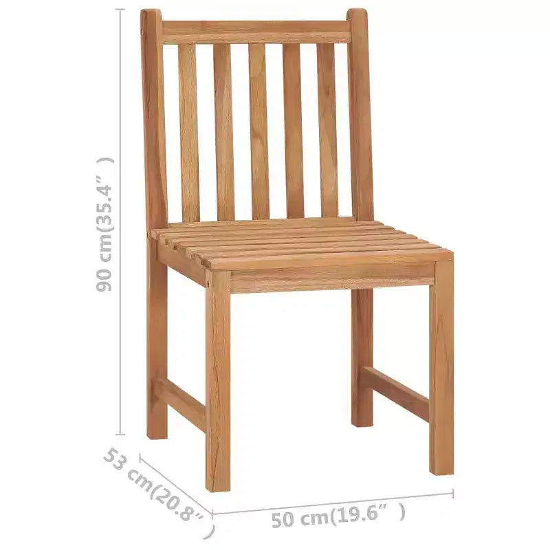 vidaXL Sedie da Esterno in Legno Massello di Teak