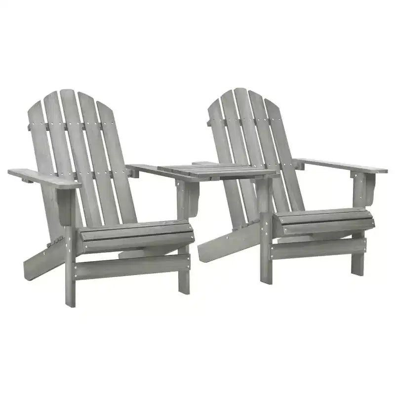 vidaXL Sedie Adirondack Sedia da Giardino Adirondack con Tavolino da Tè Legno Massello di Abete