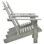 vidaXL Sedie Adirondack Sedia da Giardino Adirondack con Tavolino da Tè Legno Massello di Abete
