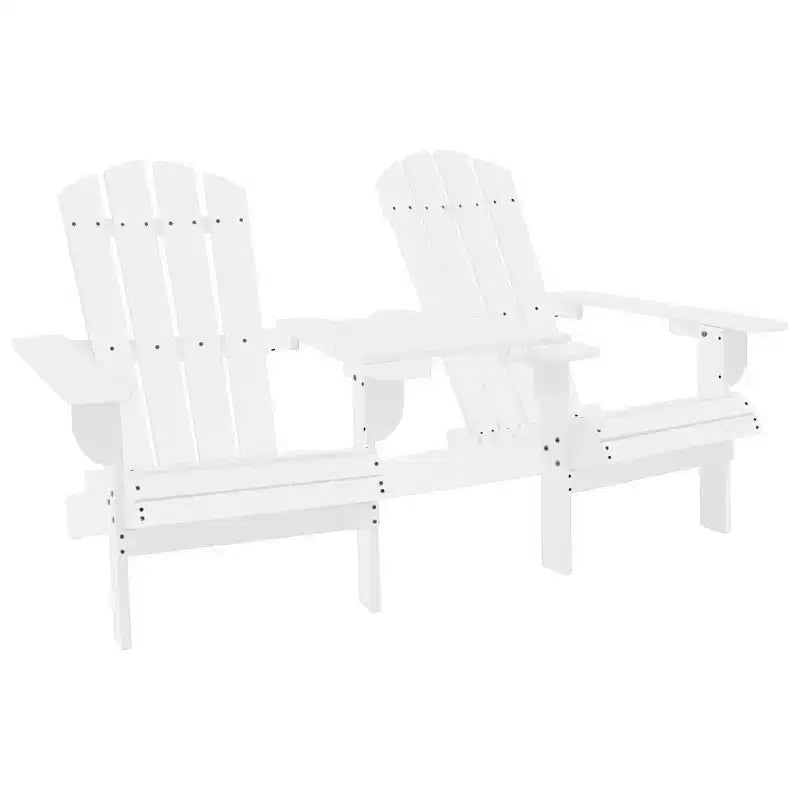 vidaXL Sedie Adirondack Sedia da Giardino Adirondack con Tavolino da Tè Legno Massello di Abete
