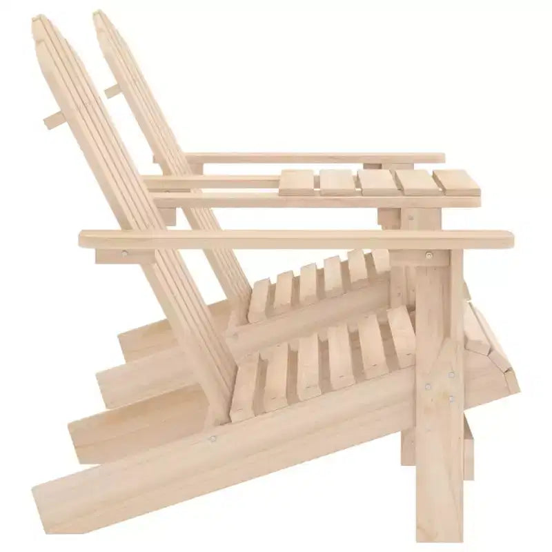 vidaXL Sedie Adirondack Sedia da Giardino Adirondack con Tavolino da Tè Legno Massello di Abete