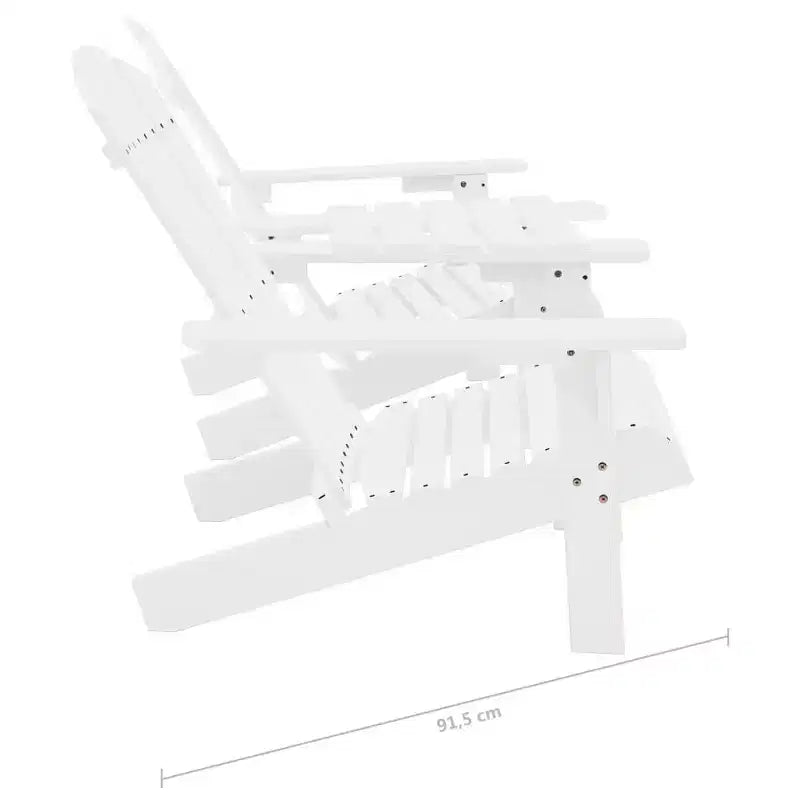 vidaXL Sedie Adirondack Sedia da Giardino Adirondack con Tavolino da Tè Legno Massello di Abete