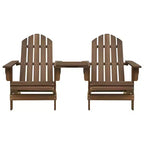 vidaXL Sedie Adirondack Sedia da Giardino Adirondack con Tavolino da Tè Legno Massello di Abete
