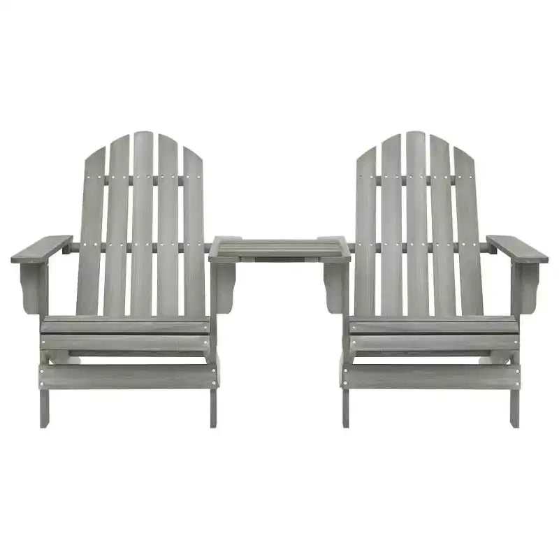 vidaXL Sedie Adirondack Sedia da Giardino Adirondack con Tavolino da Tè Legno Massello di Abete
