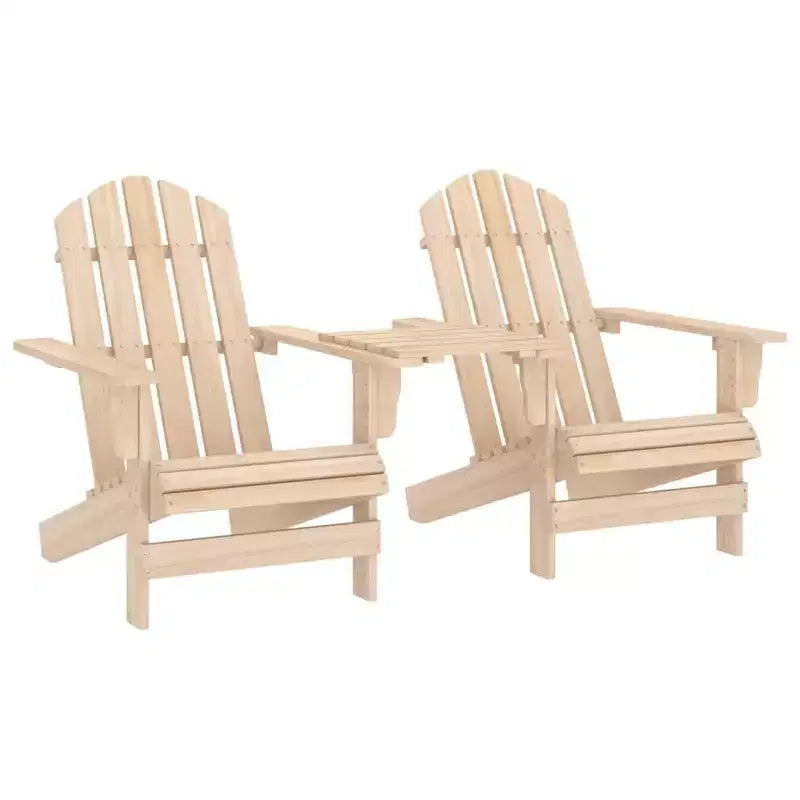 vidaXL Sedie Adirondack Sedia da Giardino Adirondack con Tavolino da Tè Legno Massello di Abete
