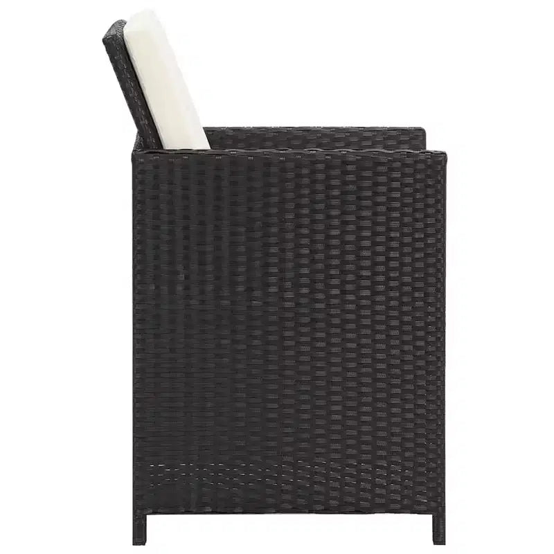 vidaXL Sedie da Giardino 4 pz Poltrona da Pranzo con Cuscini in Polirattan