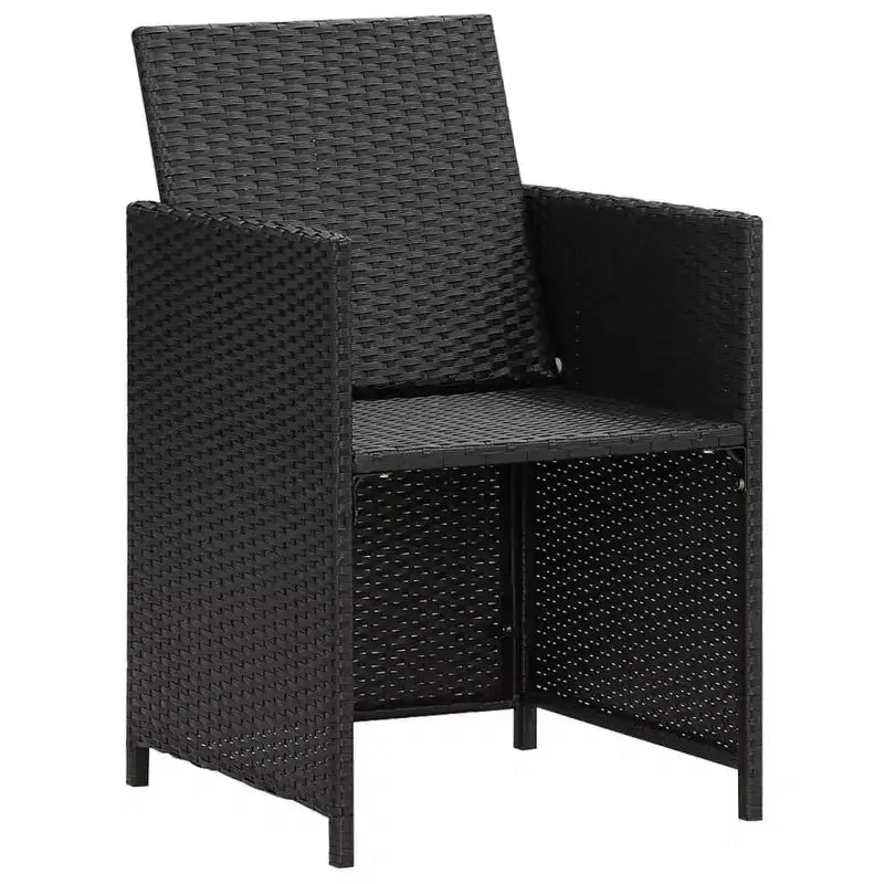vidaXL Sedie da Giardino 4 pz Poltrona da Pranzo con Cuscini in Polirattan
