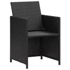 vidaXL Sedie da Giardino 4 pz Poltrona da Pranzo con Cuscini in Polirattan