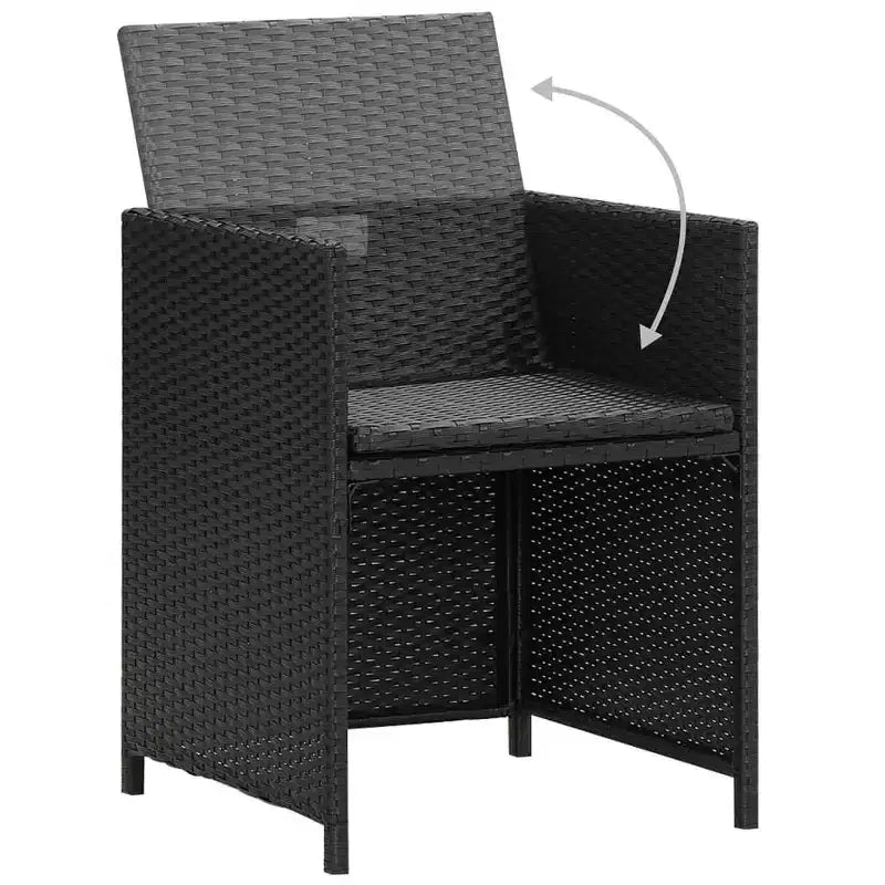vidaXL Sedie da Giardino 4 pz Poltrona da Pranzo con Cuscini in Polirattan