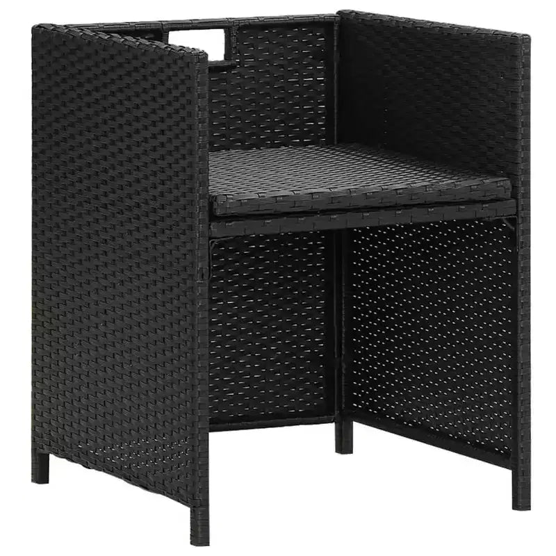 vidaXL Sedie da Giardino 4 pz Poltrona da Pranzo con Cuscini in Polirattan