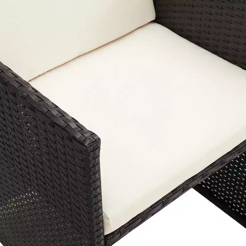 vidaXL Sedie da Giardino 4 pz Poltrona da Pranzo con Cuscini in Polirattan