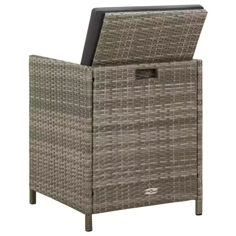 vidaXL Sedie da Giardino 4 pz Poltrona da Pranzo con Cuscini in Polirattan