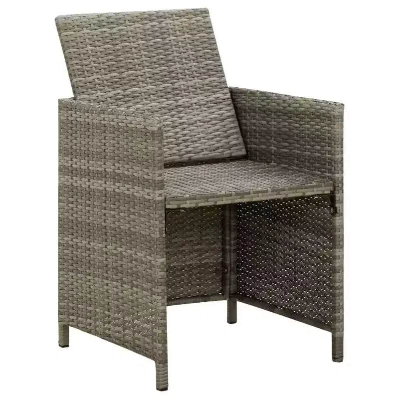 vidaXL Sedie da Giardino 4 pz Poltrona da Pranzo con Cuscini in Polirattan