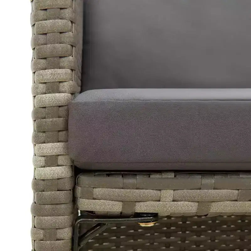 vidaXL Sedie da Giardino 4 pz Poltrona da Pranzo con Cuscini in Polirattan