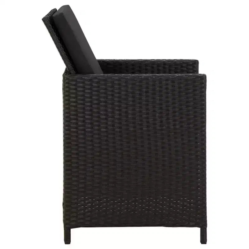 vidaXL Sedie da Giardino 4 pz Poltrona da Pranzo con Cuscini in Polirattan