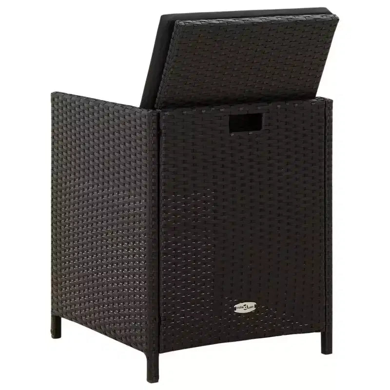 vidaXL Sedie da Giardino 4 pz Poltrona da Pranzo con Cuscini in Polirattan