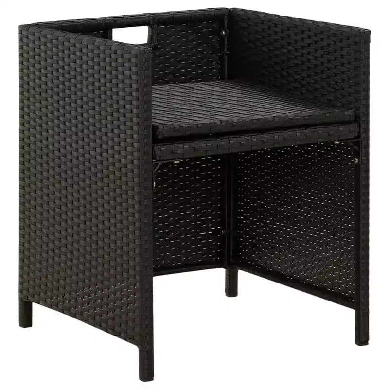 vidaXL Sedie da Giardino 4 pz Poltrona da Pranzo con Cuscini in Polirattan