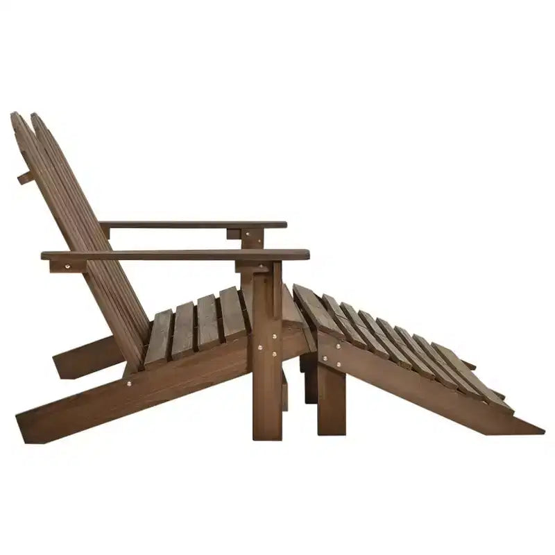 vidaXL 2-Seater Adirondack Chair with Ottomans - Solid Fir Wood - Multiple Colors